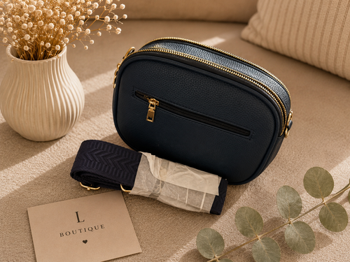Casual Crossbody Tas met Zilverkleurige Rits