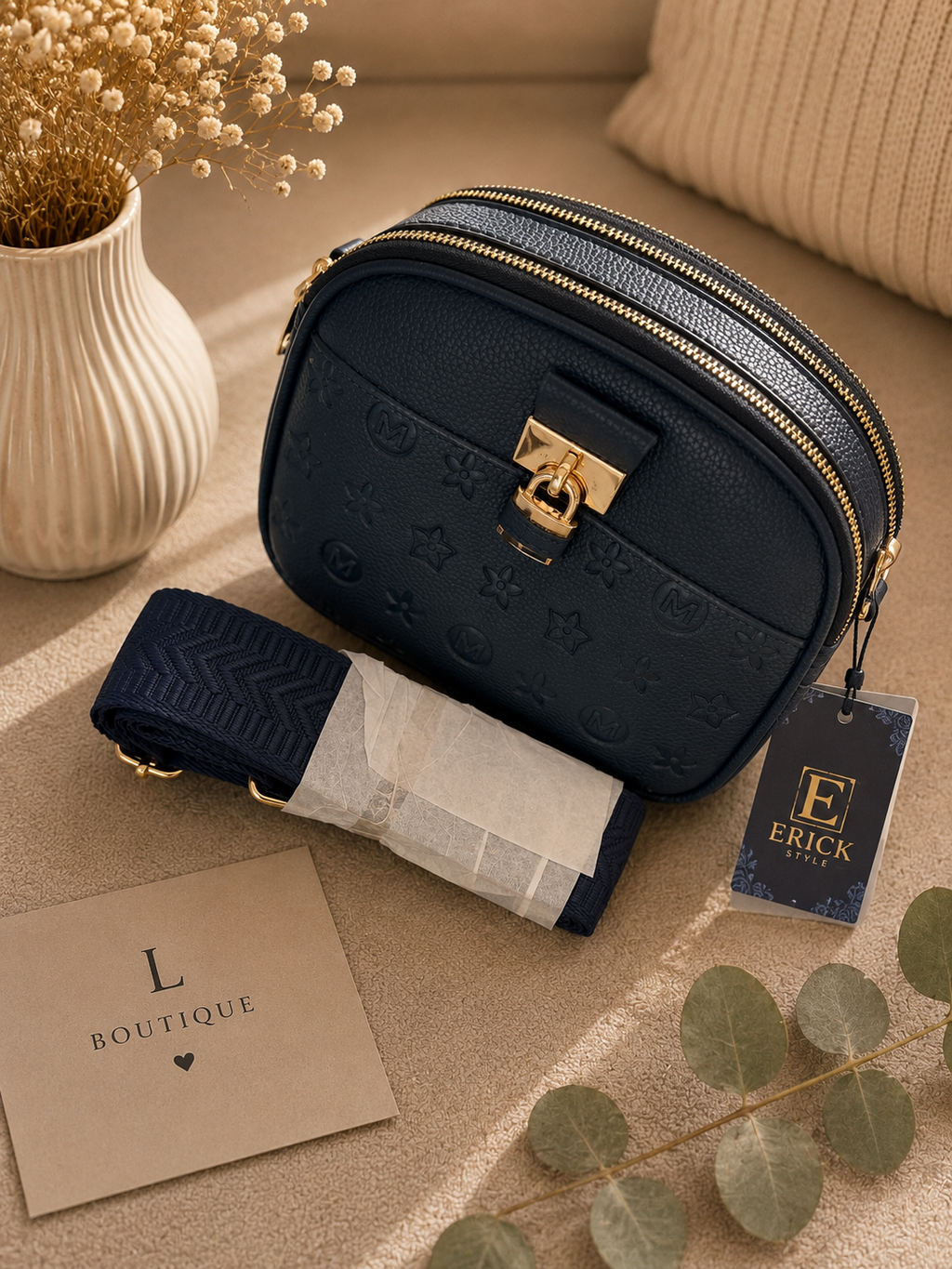 Casual Crossbody Tas met Zilverkleurige Rits