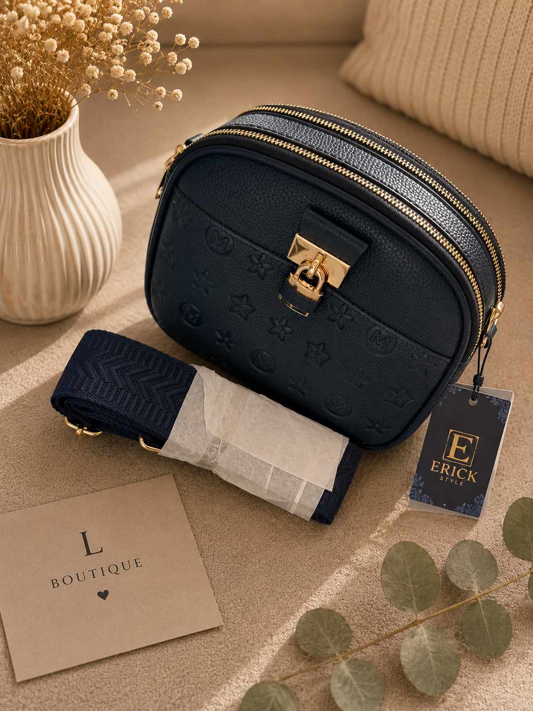 Casual Crossbody Tas met Zilverkleurige Rits