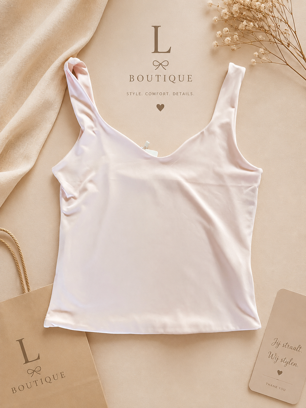 Basis voorgevormde top | Pastel Roze | XL