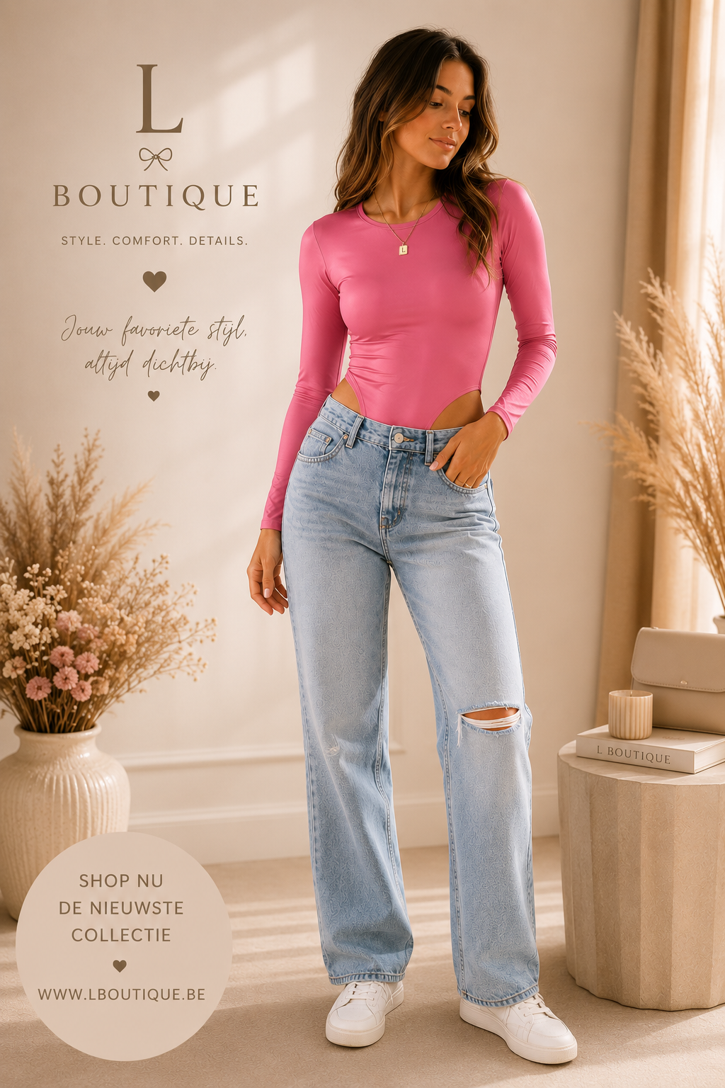 Aansluitende Body - Roze
