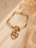 Gouden Schakelarmband met Bedelhanger