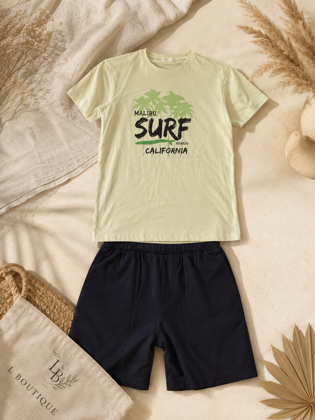Malibu Surf California Set – T-shirt & Short (jongens)