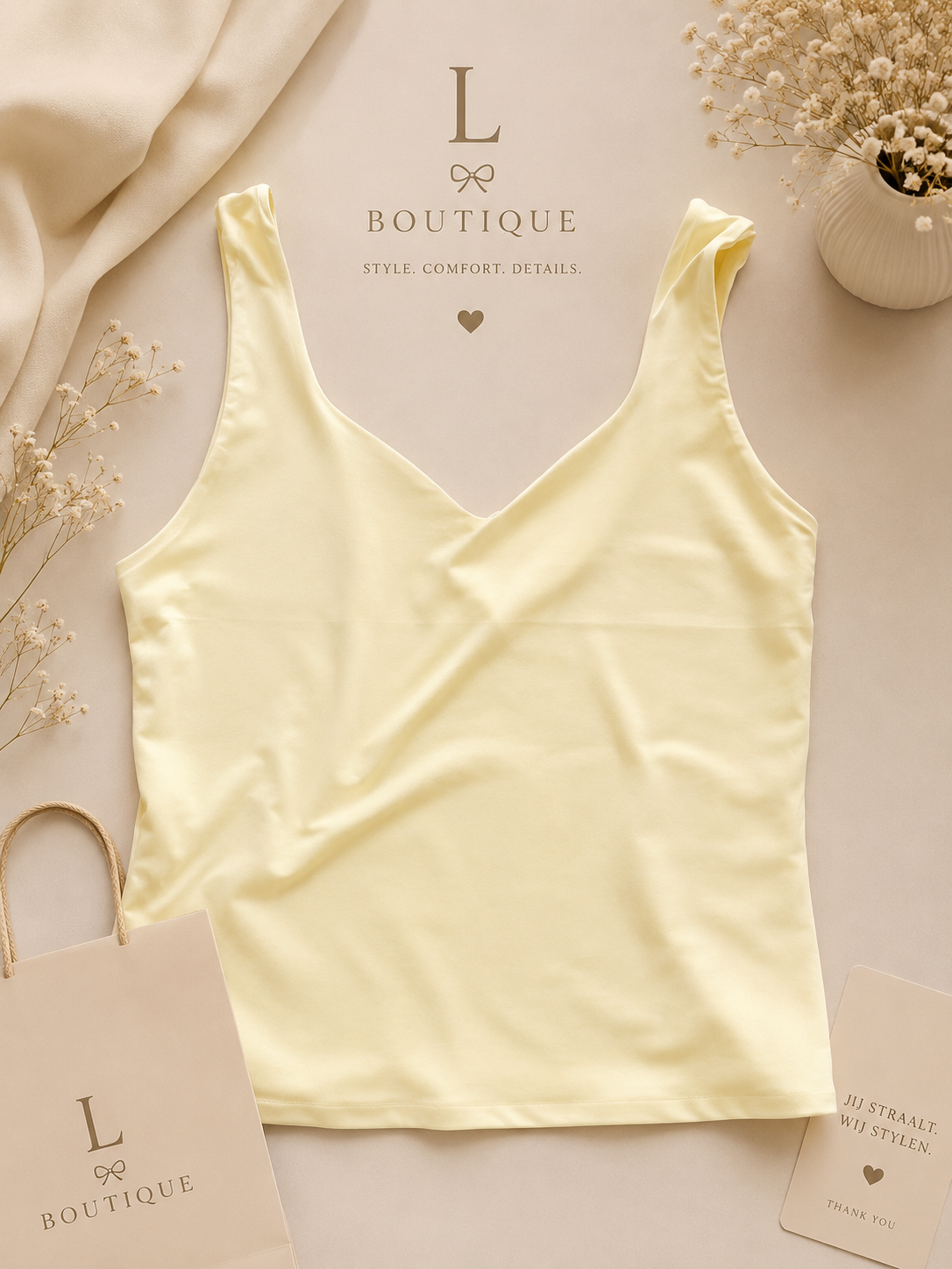 Basis voorgevormde top | Lichtgeel | XL