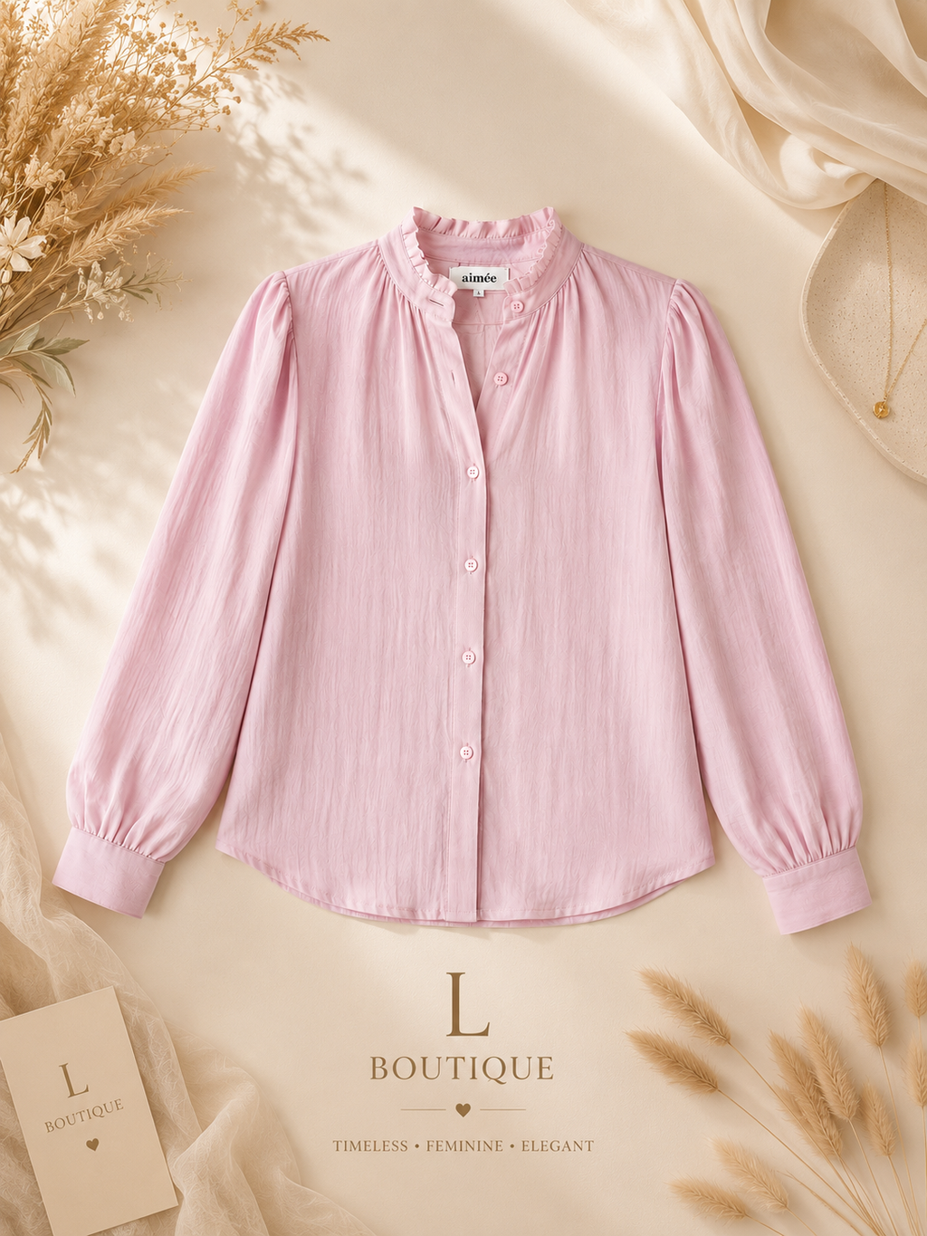Blouse met Pofmouwen