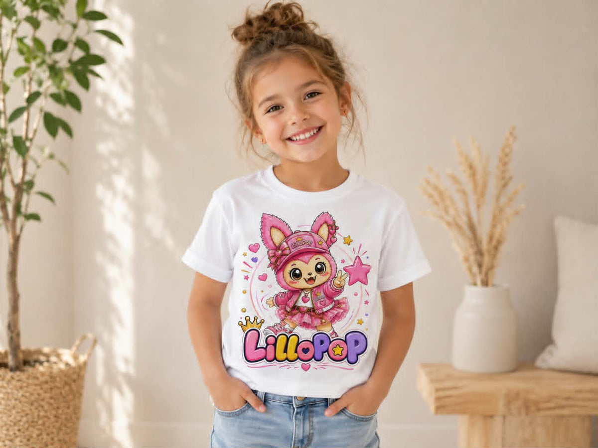 LilloPop Roze Prinses Kinder T-shirt – by L Boutique